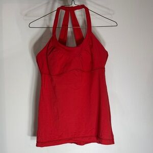 Lululemon Athletica Vibrant Red Halter Top